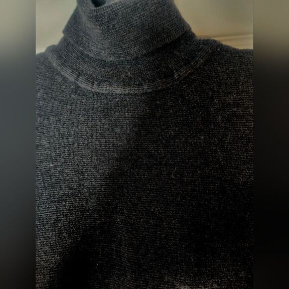Eddie Bauer XL AnchorGray Fine Italian MerinoWool Lslv Turtleneck Women Sweater - Picture 3 of 5